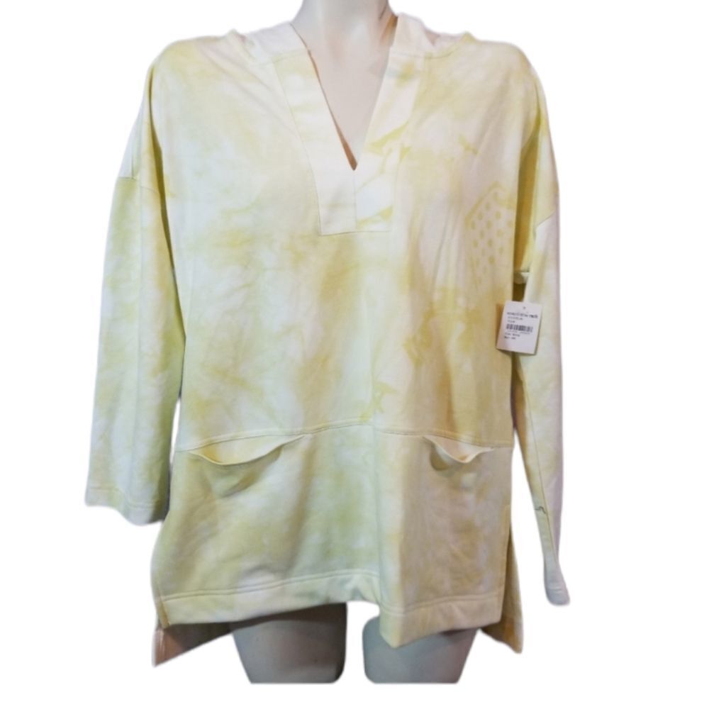 Melloday Yellow Tie Dye Pullover Hoodie